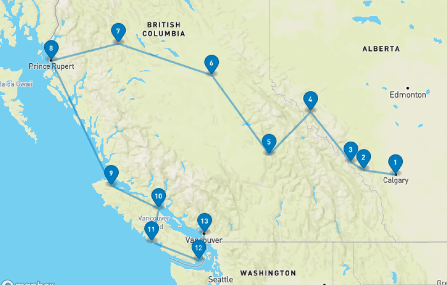 West-Canada: Rocky Mountains, Inside Passage en Vancouver Island